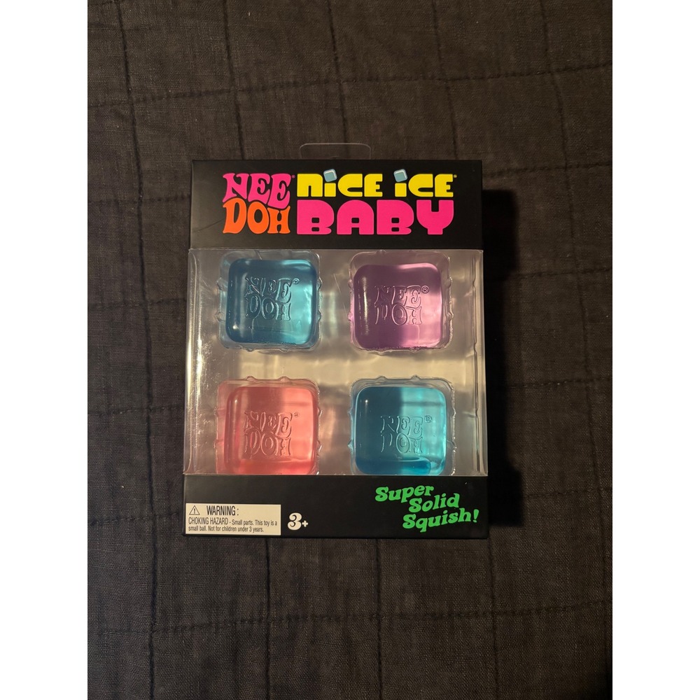 Schylling Authentic NeeDoh Nice Ice Baby Super Solid Squish Sensory Fidget4 Pack
